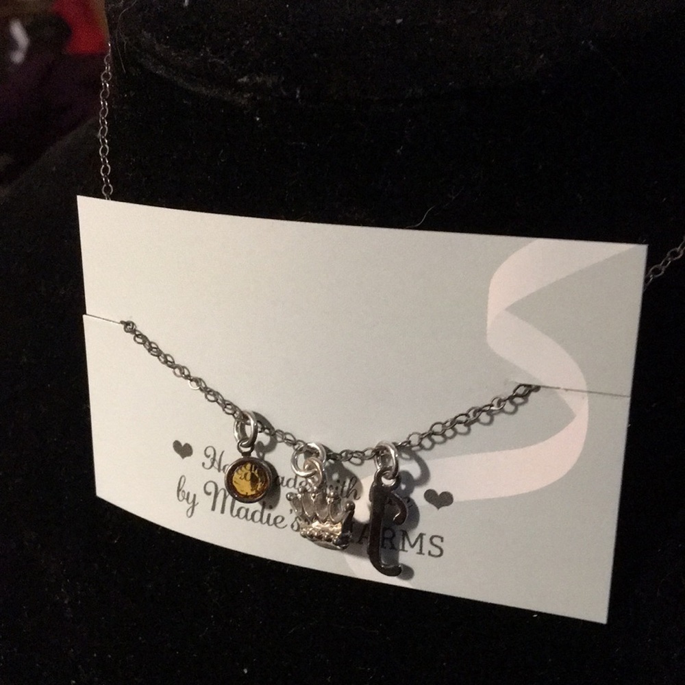 NWT Sterling 16” Chain with 3 Charms by Maddie